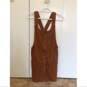 Burnt orange zip up overall dress!!🧡